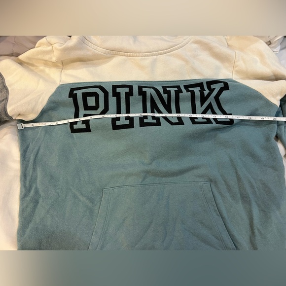 PINK by Victoria secret tricolor hoodie size L - Picture 2 of 4